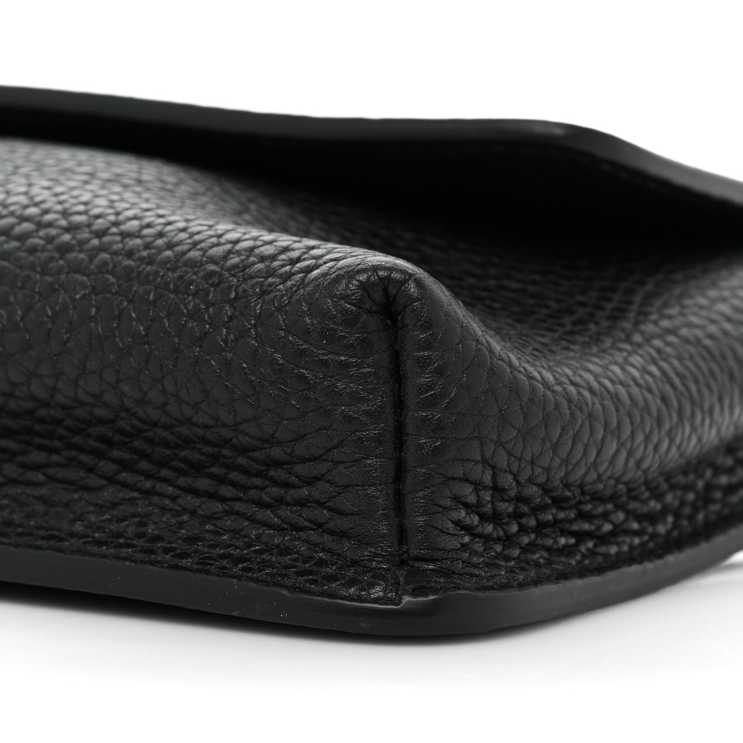 Pebbled Calfskin Soho Flap Belt Bag Black