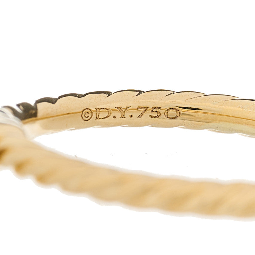 18K Yellow Gold Diamond 7mm Chatelaine Pave Ring 49 5
