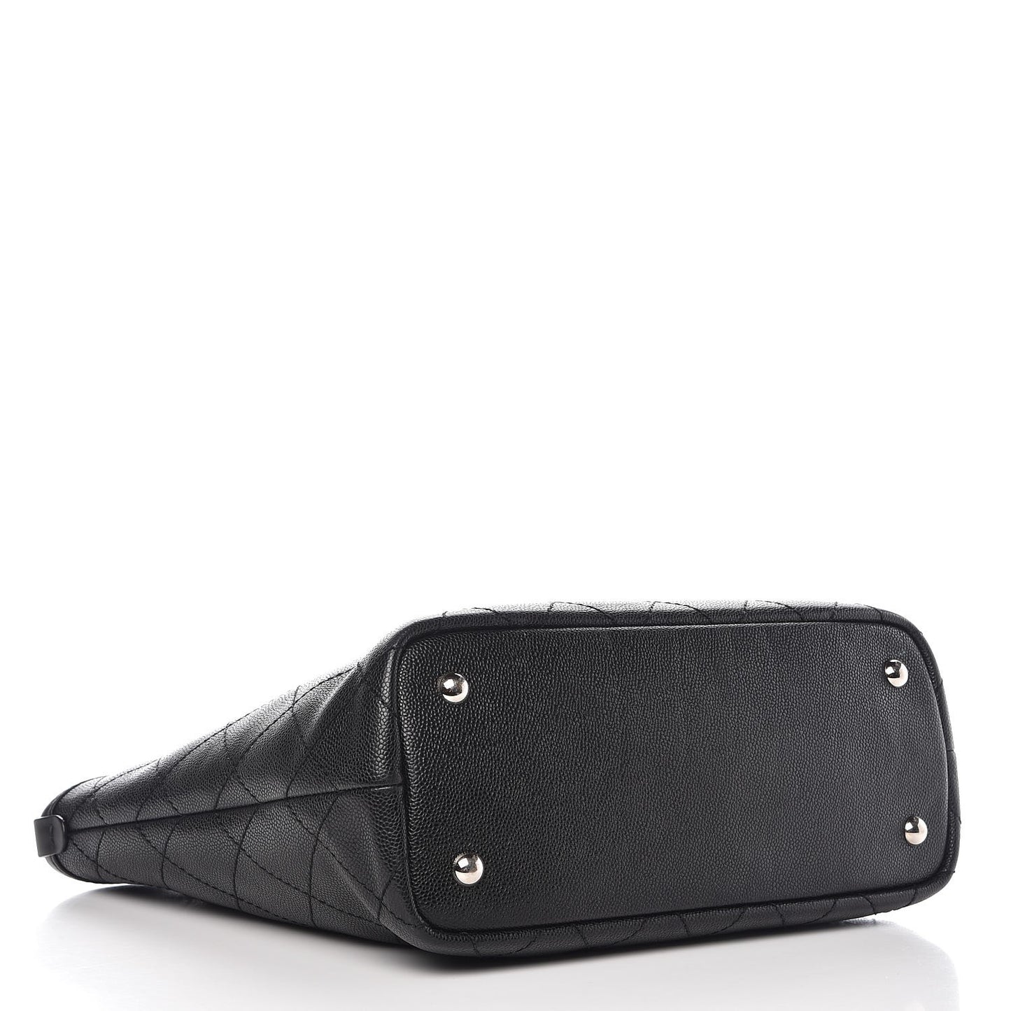 Grained Calfskin Shopping Fever Tote Black