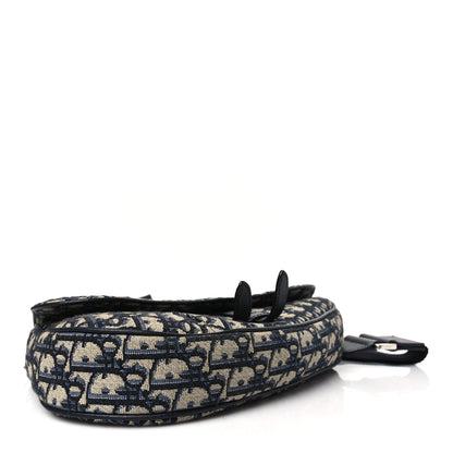 Christian Dior Oblique Mens Saddle Bag Blue 4 of 8
