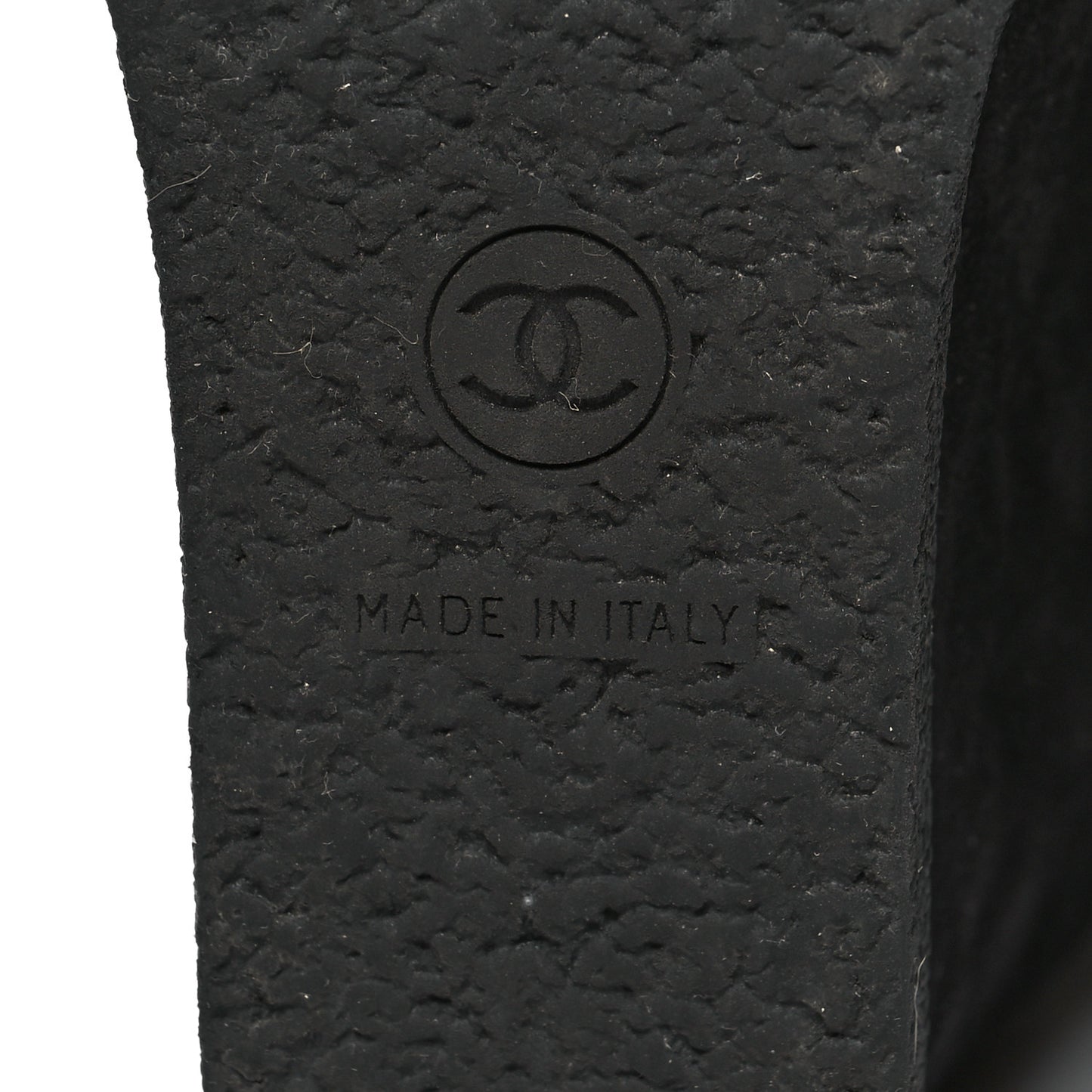 Suede Calfskin Chain Around High Boots 37.5 Black