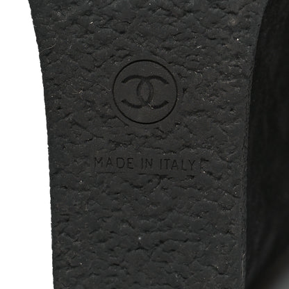 Chanel Suede Calfskin Chain Around High Boots 37.5 Black 6 of 6