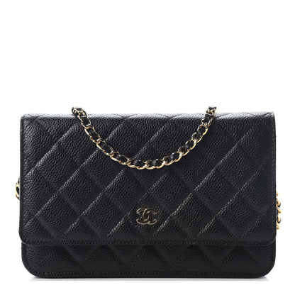 Chanel Caviar Quilted Wallet On Chain WOC Black 1 of 10