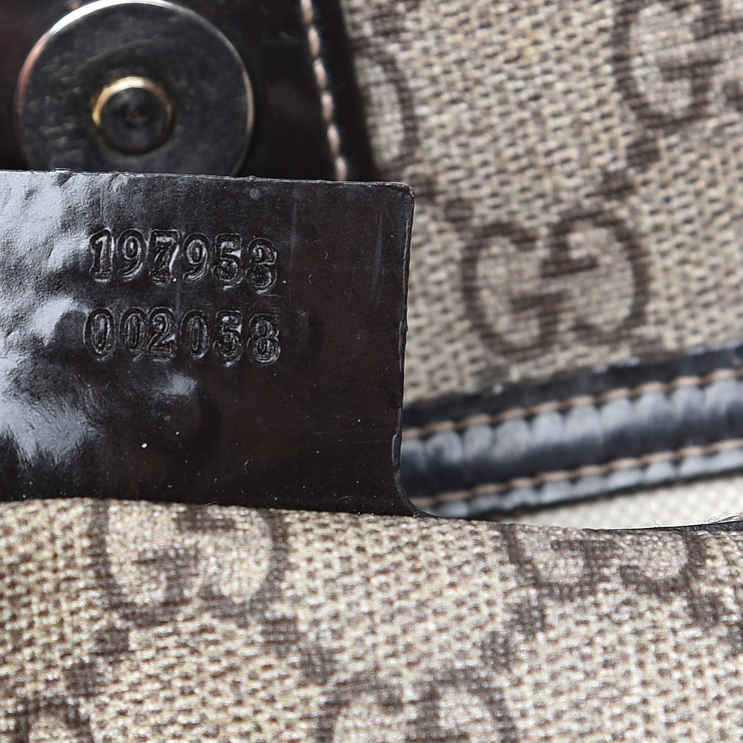 GG Plus Monogram Tattoo Heart Medium Joy Tote Dark Brown