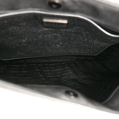 Prada Spazzolato Cleo Shoulder Bag Argento 5 of 11