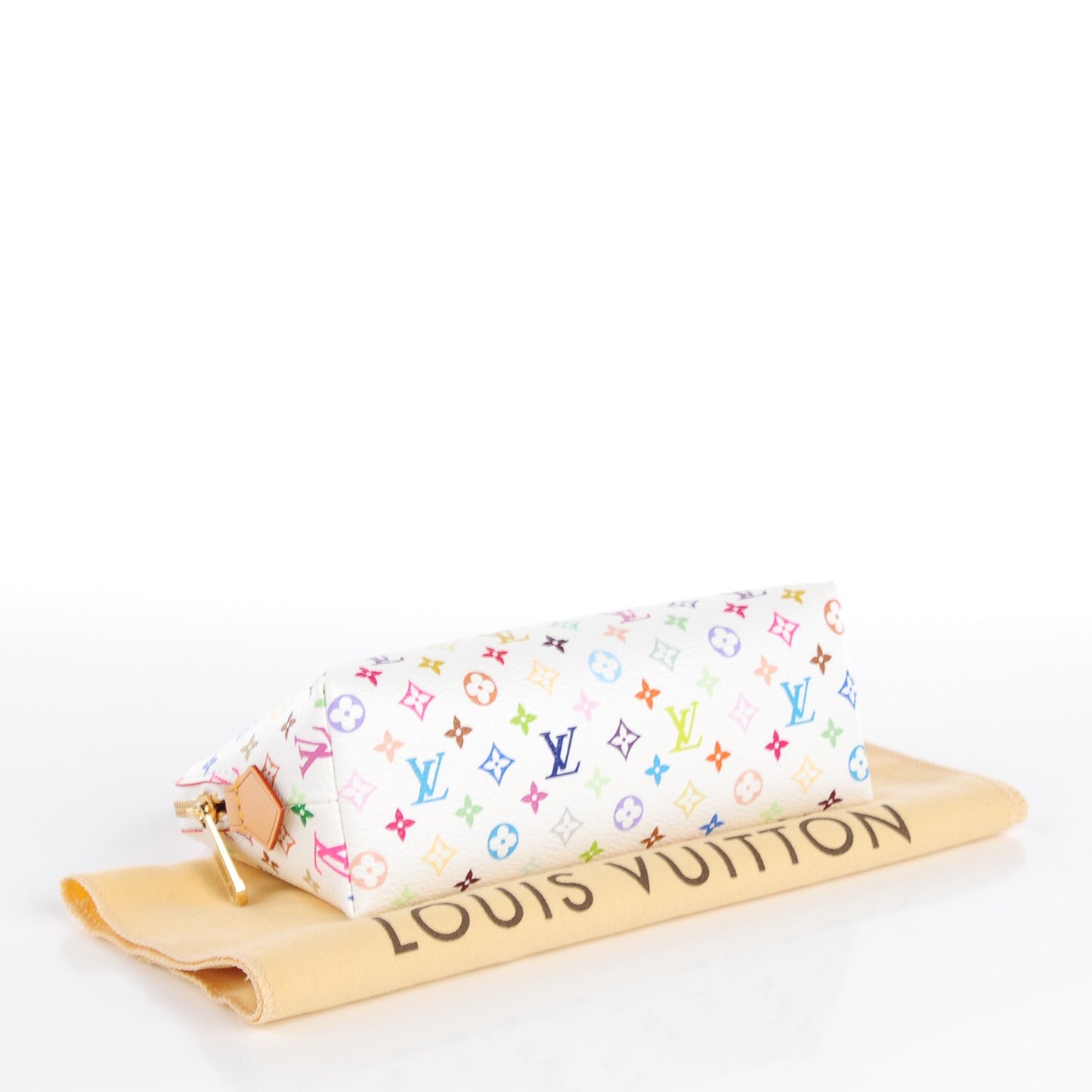 Monogram Multicolor Cosmetic Pouch White Litchi