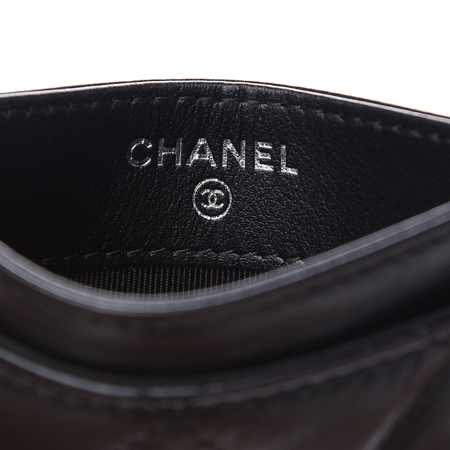Chanel Aged Calfskin Quilted Gabrielle Card Holder Wallet So Black 5 of 8