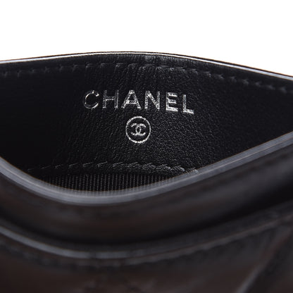 Chanel Aged Calfskin Quilted Gabrielle Card Holder Wallet So Black 5 of 8