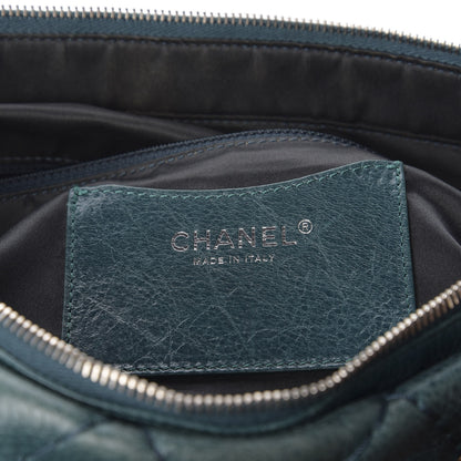 Chanel Glazed Calfskin On The Road Hobo Blue 5 of 10