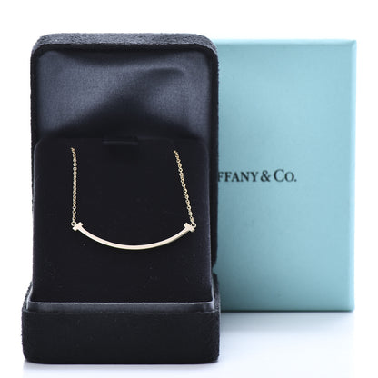 Tiffany 18K Rose Gold Small T Smile Pendant Necklace 7 of 7
