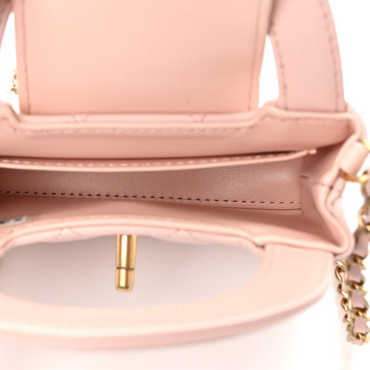 Chanel Shiny Aged Calfskin Quilted Mini Nano Kelly Shopper Light Pink 5 of 8