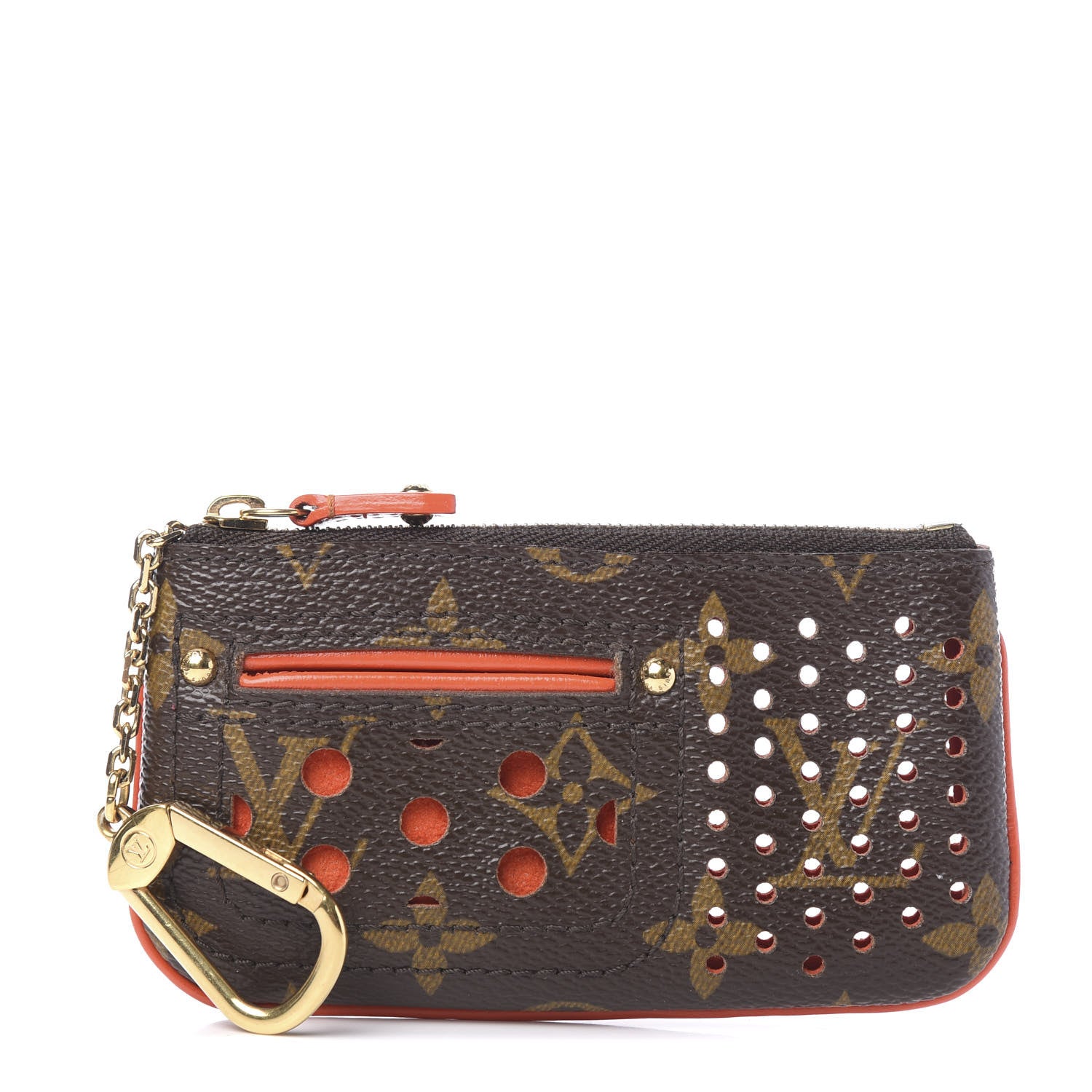 Louis Vuitton Monogram Perforated Key Pouch Orange 1 of 5