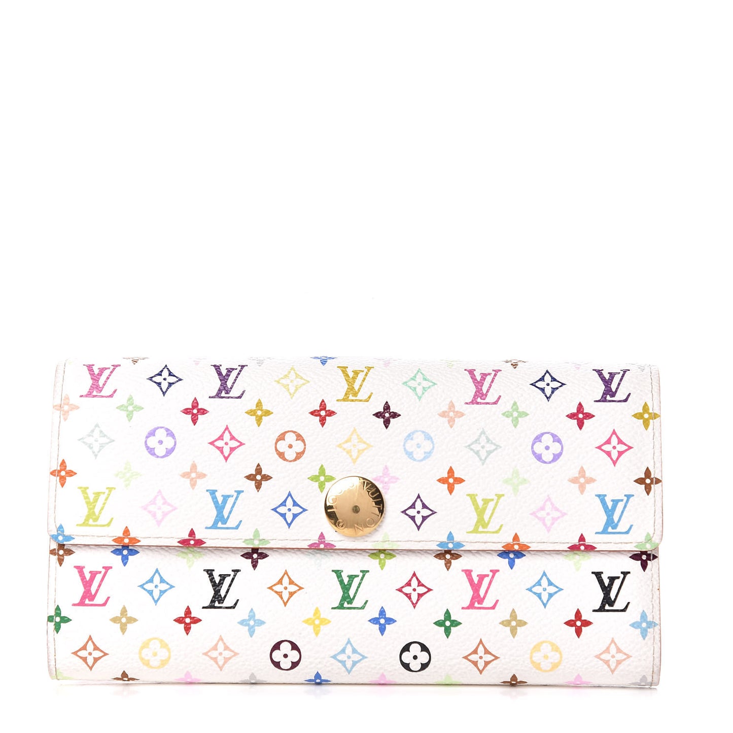 Monogram Multicolor Sarah Wallet White