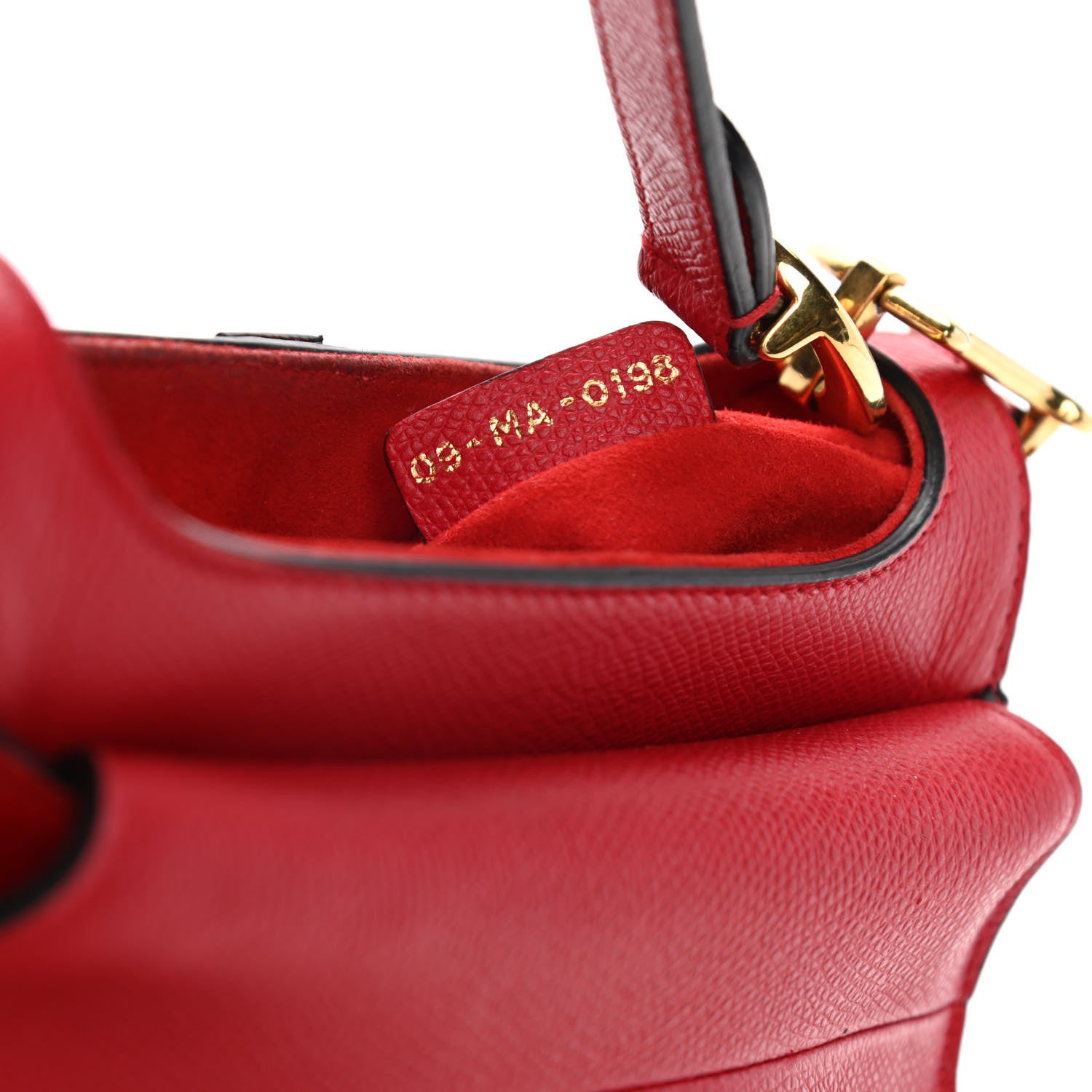 Christian Dior Grained Calfskin Mini Saddle Bag Red 7 of 11