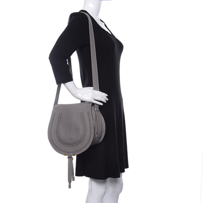 Chloe Calfskin Medium Marcie Round Crossbody Bag Cashmere Grey 2 of 15