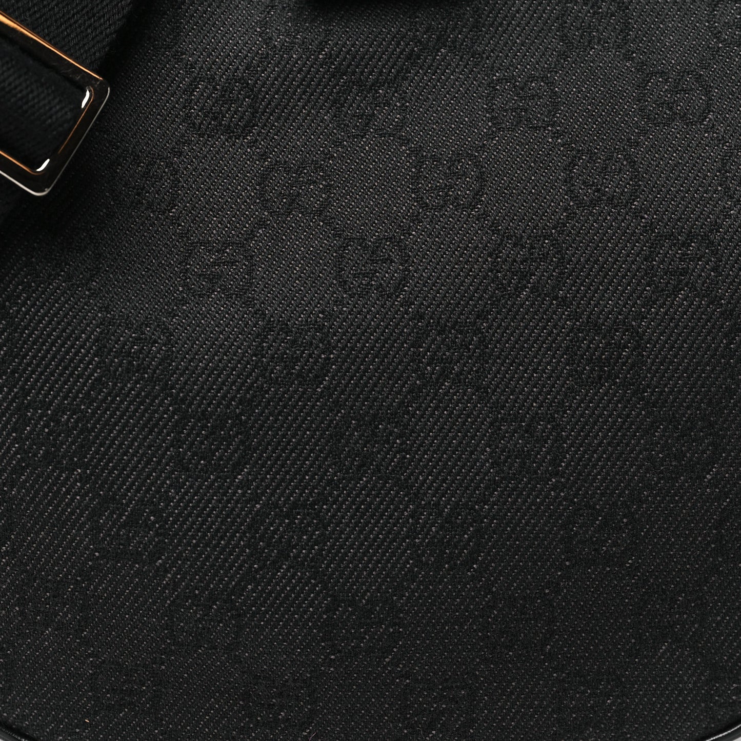 Denim Monogram Shoulder Bag Black