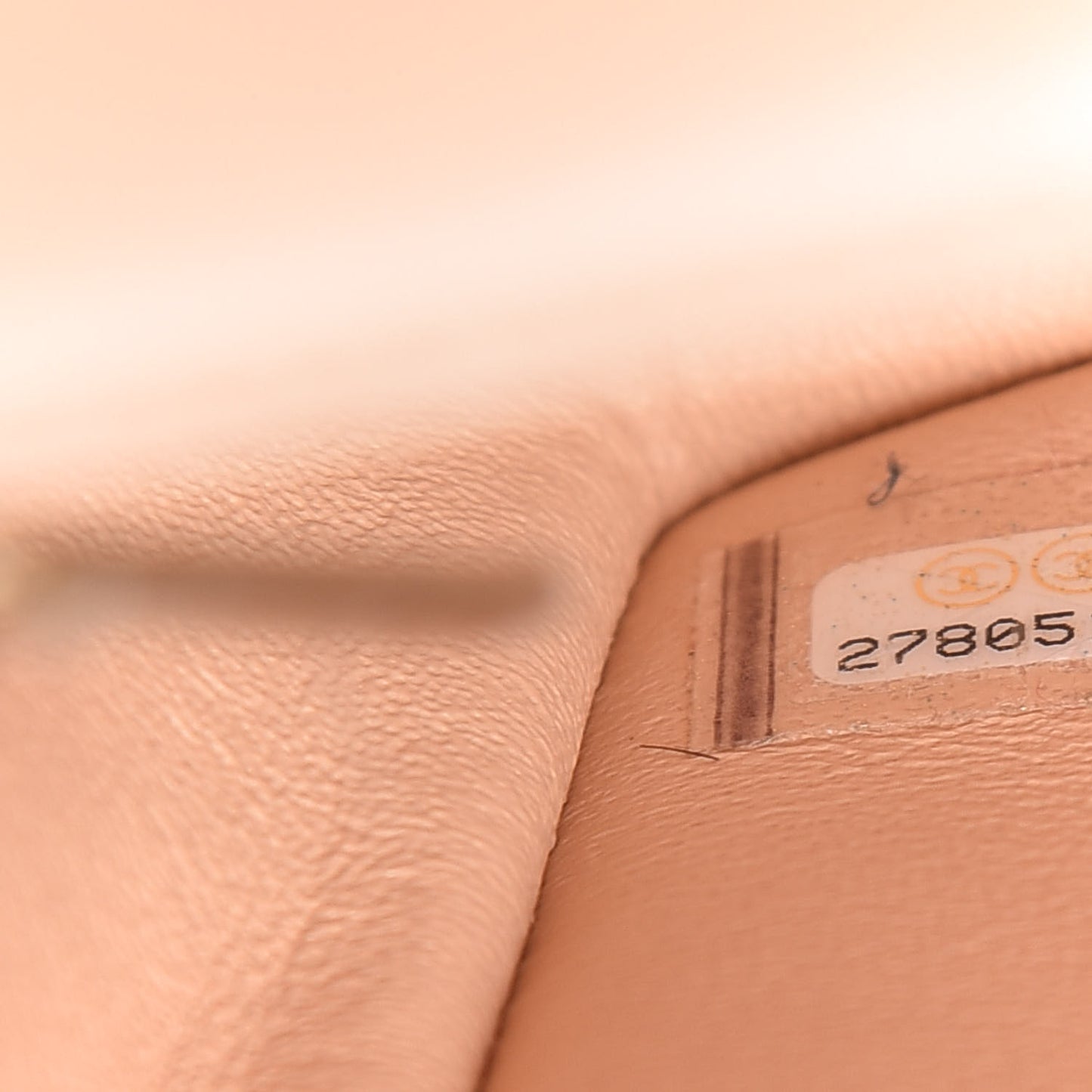 Lambskin Quilted Mini Rectangular Flap Beige