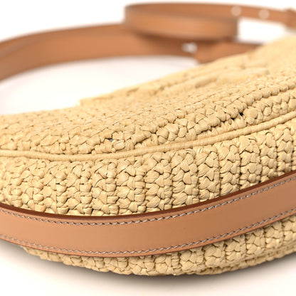 Prada Yarn Raffia Effect Crochet Arque Shoulder Bag Natural 9 of 10