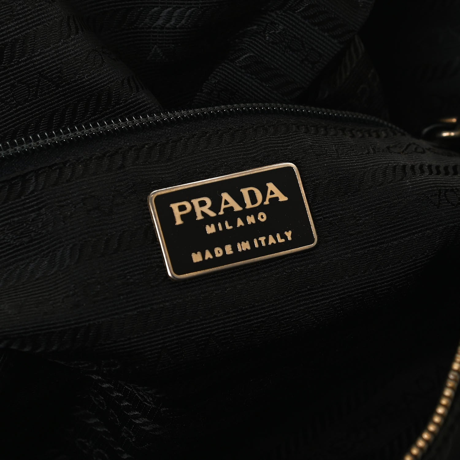 Prada Tessuto Nylon Quilted Chain Tote Black 5 of 9