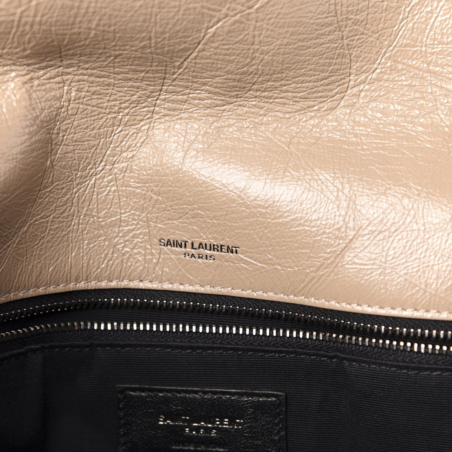 Crinkled Calfskin Matelasse Monogram Medium Niki Chain Satchel Light Taupe