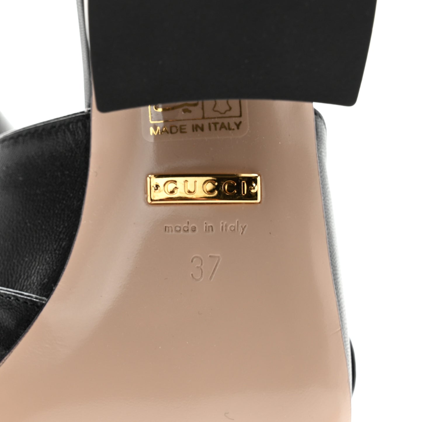 Malaga Kid GG Marmont Fringe 75mm Slide Sandals 37 Black