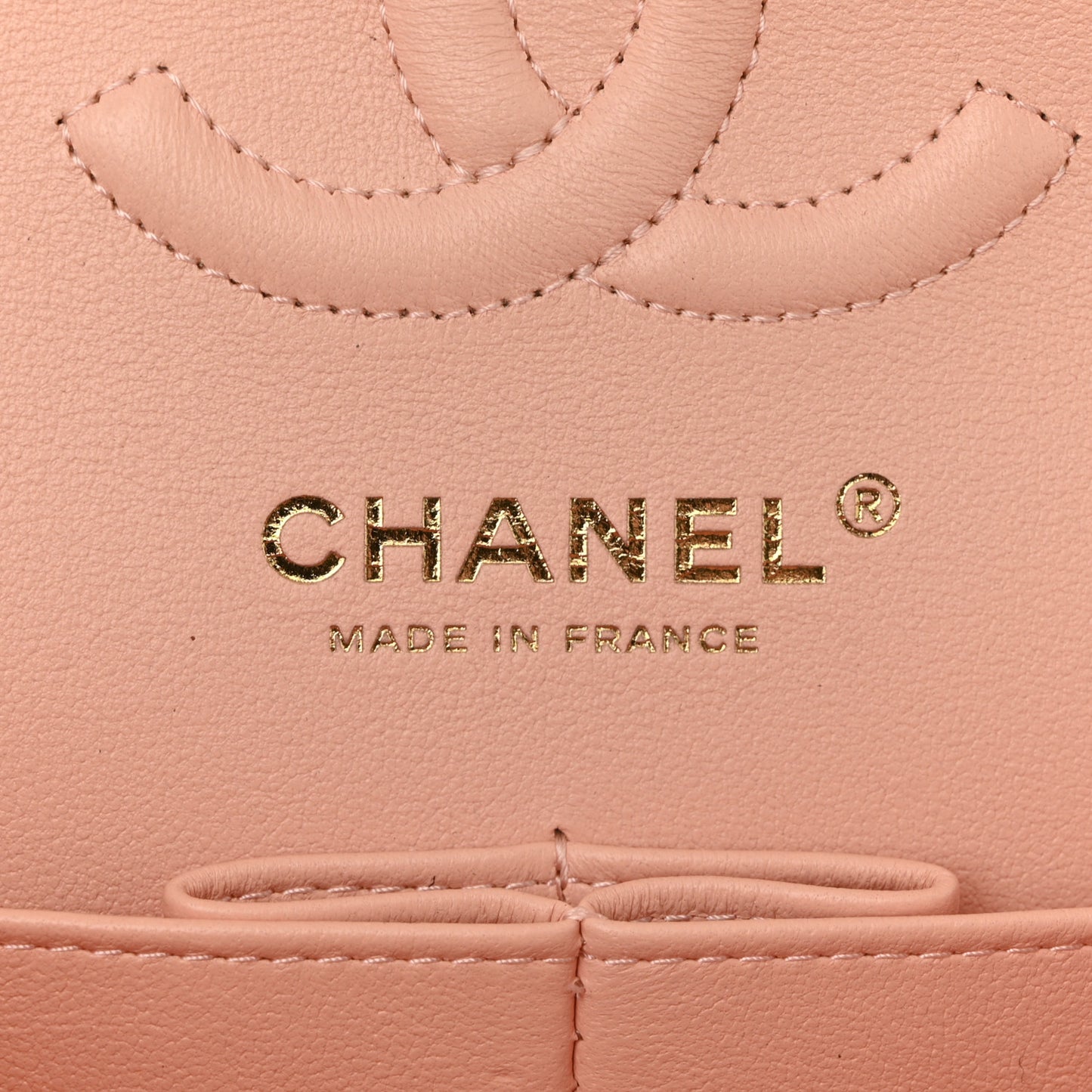 Lambskin Quilted Small Double Flap Light Orange