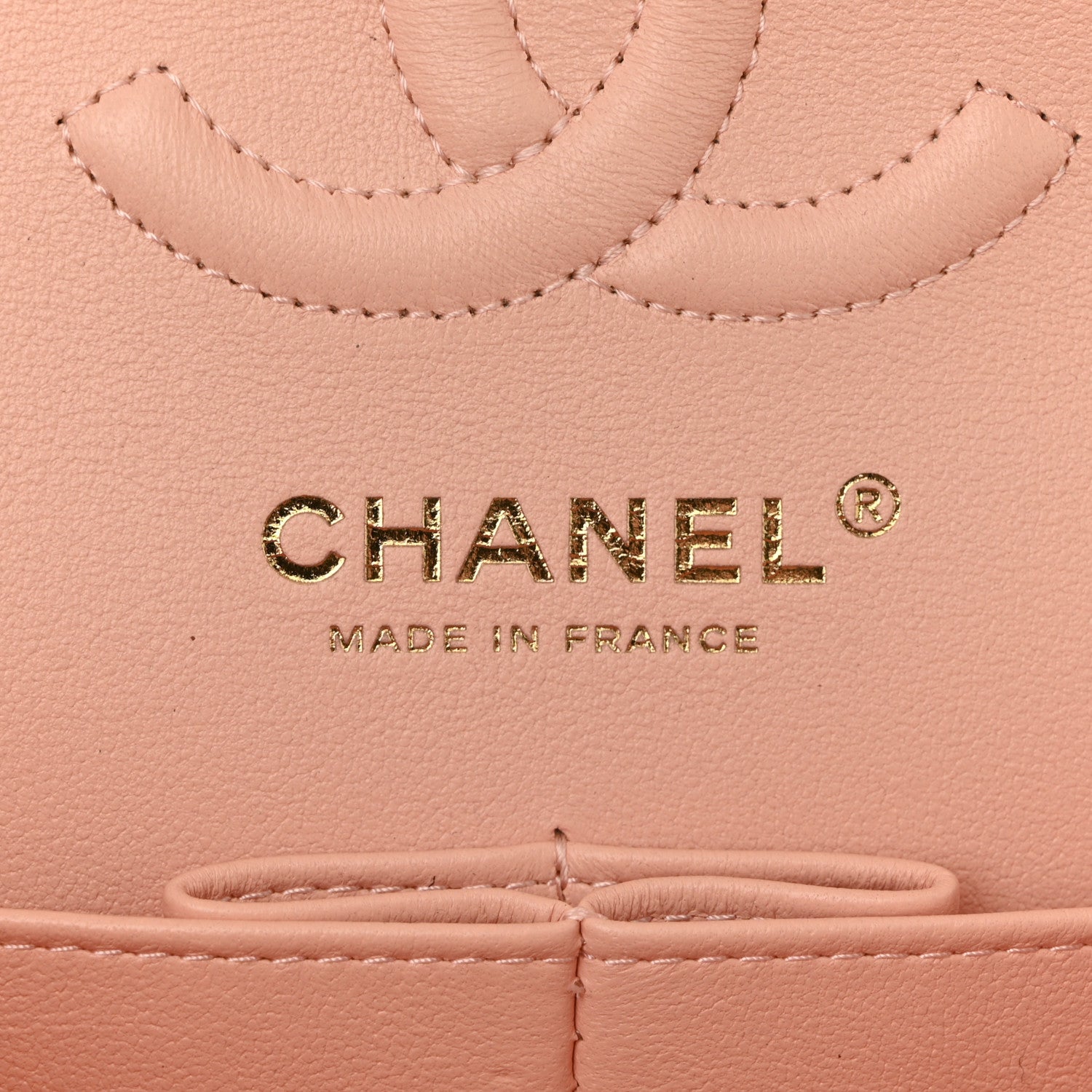 Chanel Lambskin Quilted Small Double Flap Light Orange 6 of 11