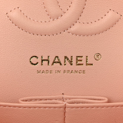 Chanel Lambskin Quilted Small Double Flap Light Orange 6 of 11