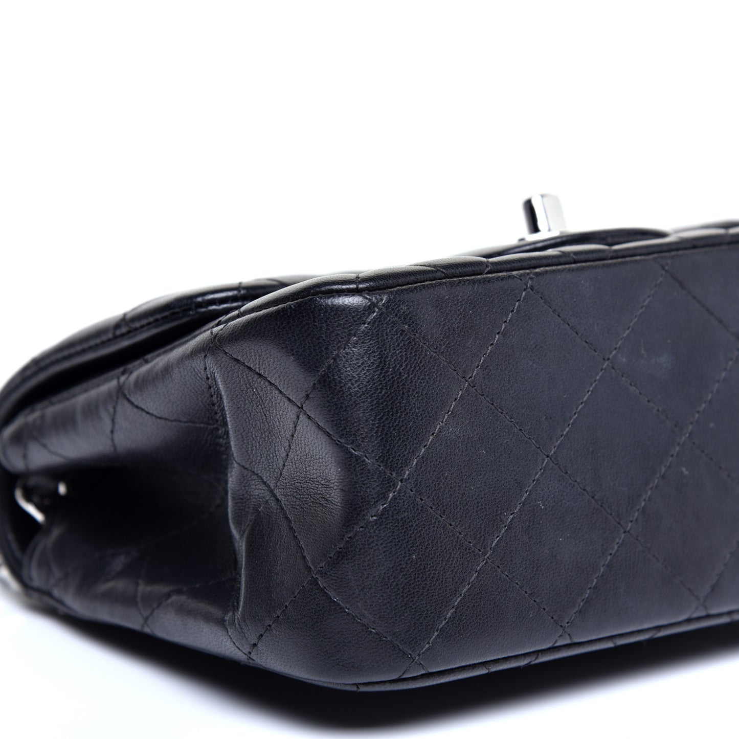 Lambskin Quilted Mini Square Flap Black