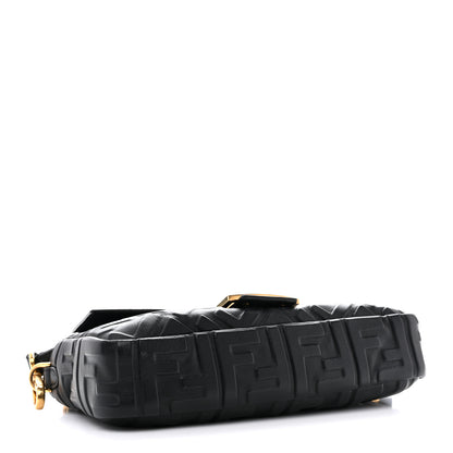 Fendi Nappa FF 1974 Embossed Baguette Black 4 of 14