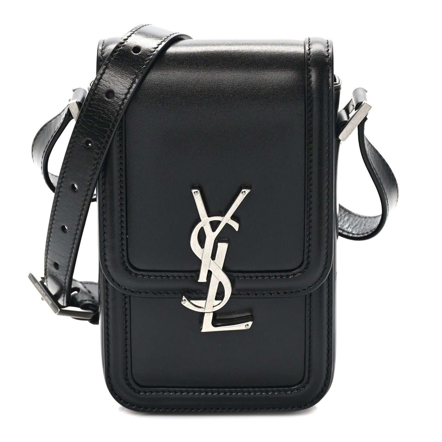 Saint Laurent Smooth Calfskin Mini Solferino Satchel Black 1 of 7