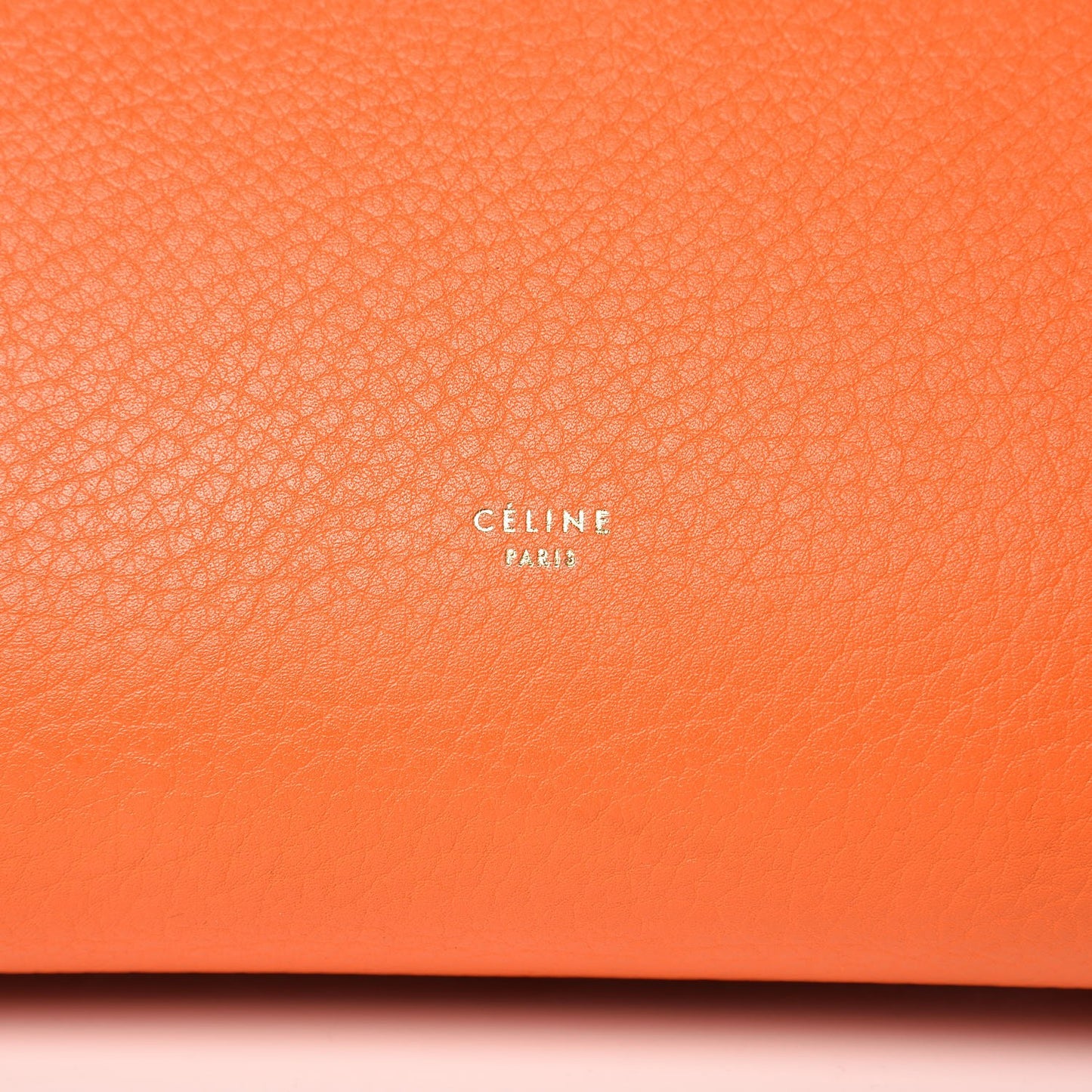 Crisped Calfskin Small Tie Knot Tote Bright Orange