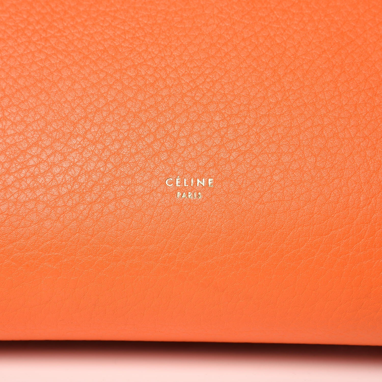 Celine Crisped Calfskin Small Tie Knot Tote Bright Orange 10 of 11