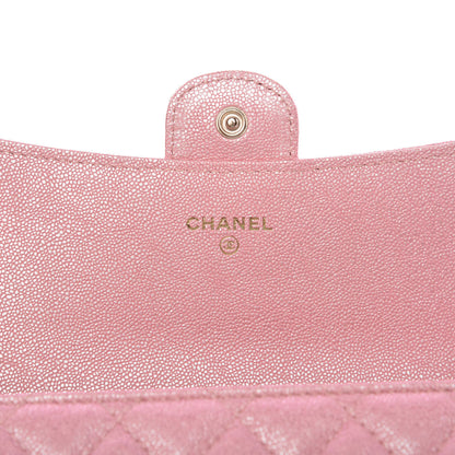 Chanel Iridescent Caviar Quilted Medium Flap Wallet Rose Pink 6 of 11