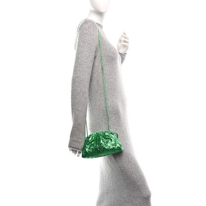 Bottega Veneta Metallic Nappa Intrecciato The Mini Pouch Parakeet 2 of 11