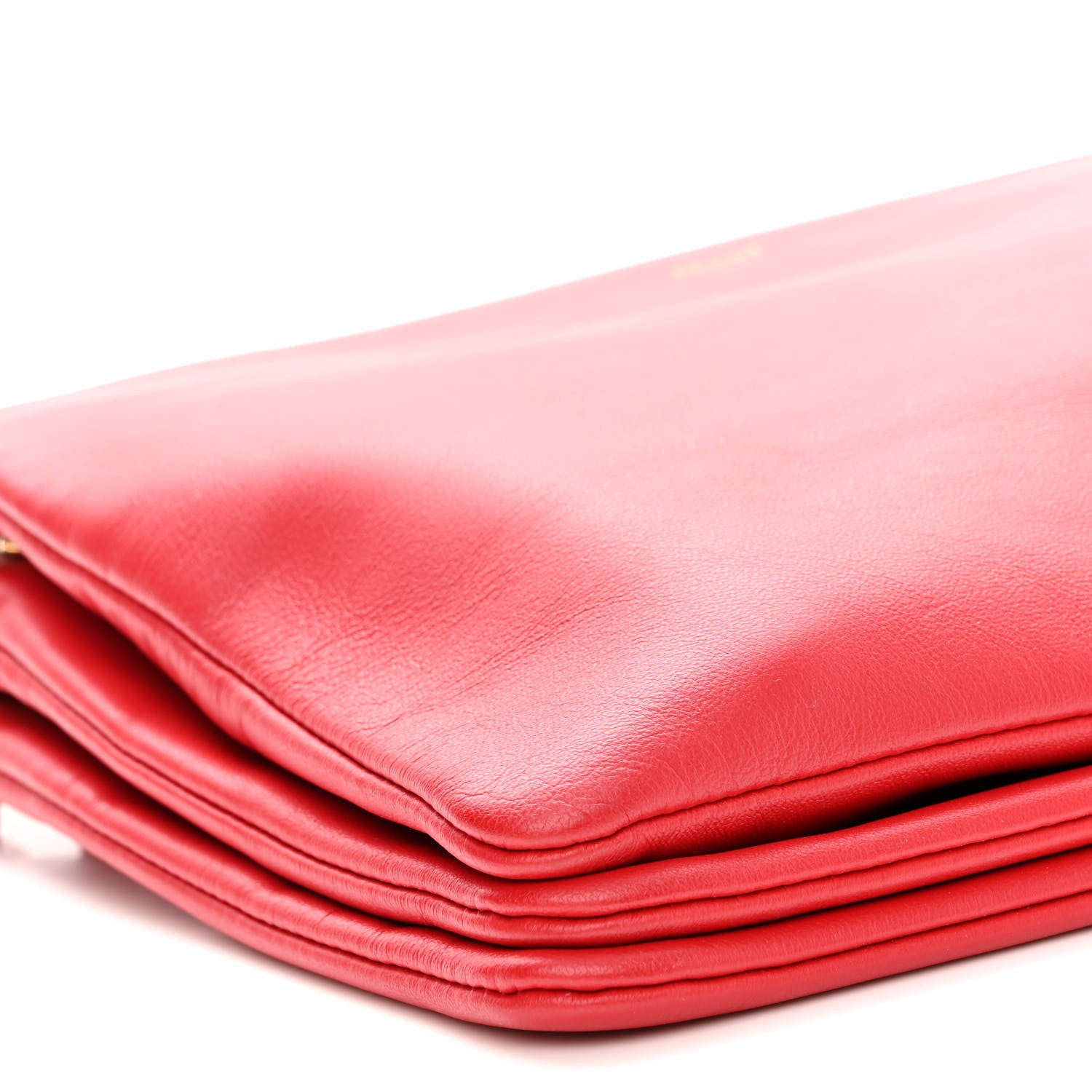 Celine Lambskin Small Trio Crossbody Bag Red 10 of 11