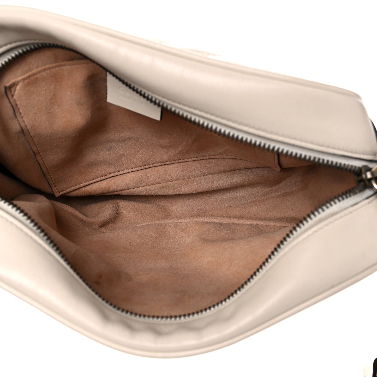 Calfskin Matelasse Small GG Marmont Chain Shoulder Bag White