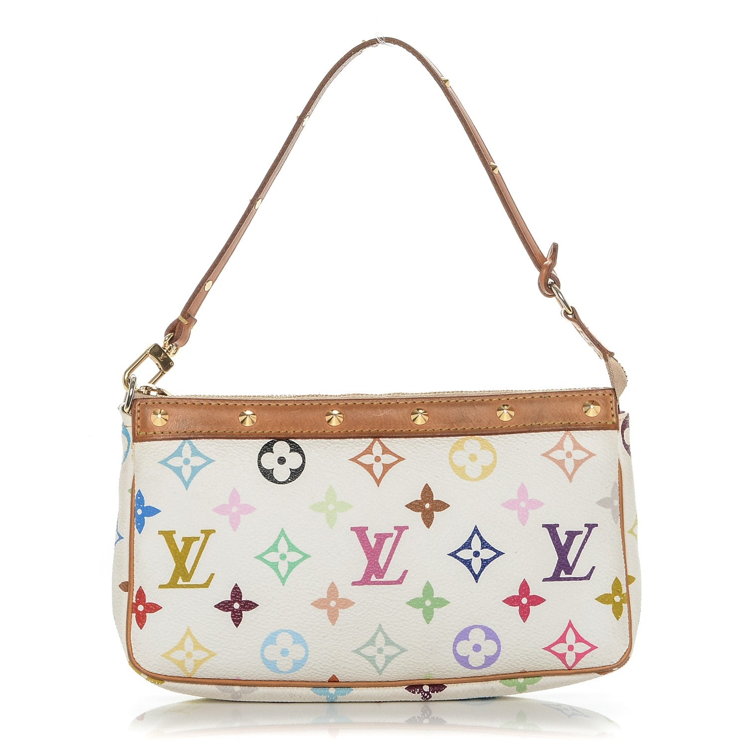Louis Vuitton Monogram Multicolor Pochette Accessories White 1 of 7