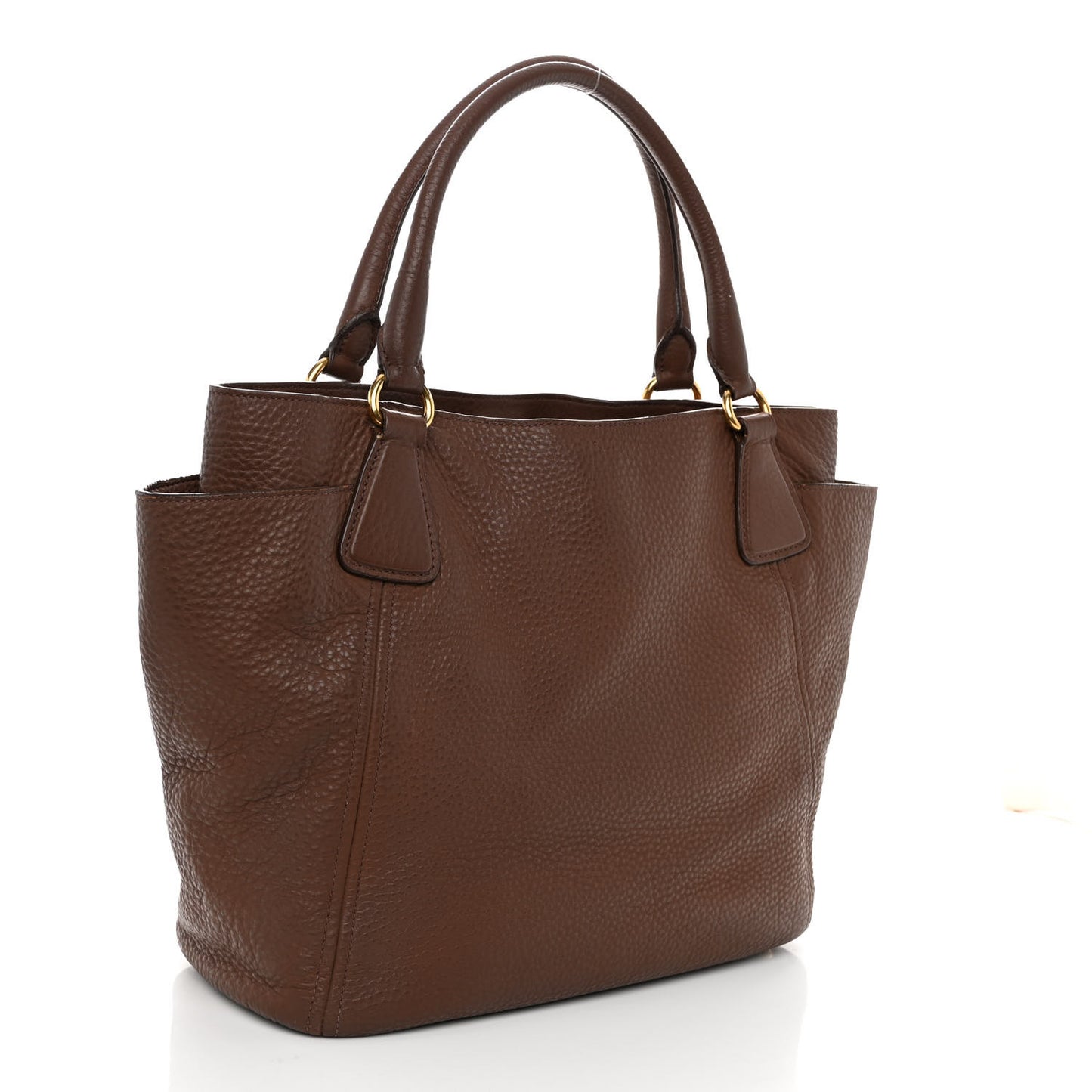 Vitello Daino Side Pocket Tote Palissandro