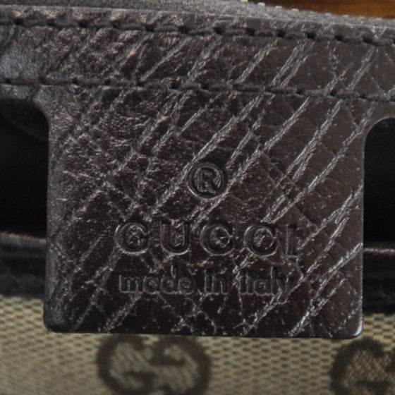 Monogram Bamboo Bullet Satchel Brown