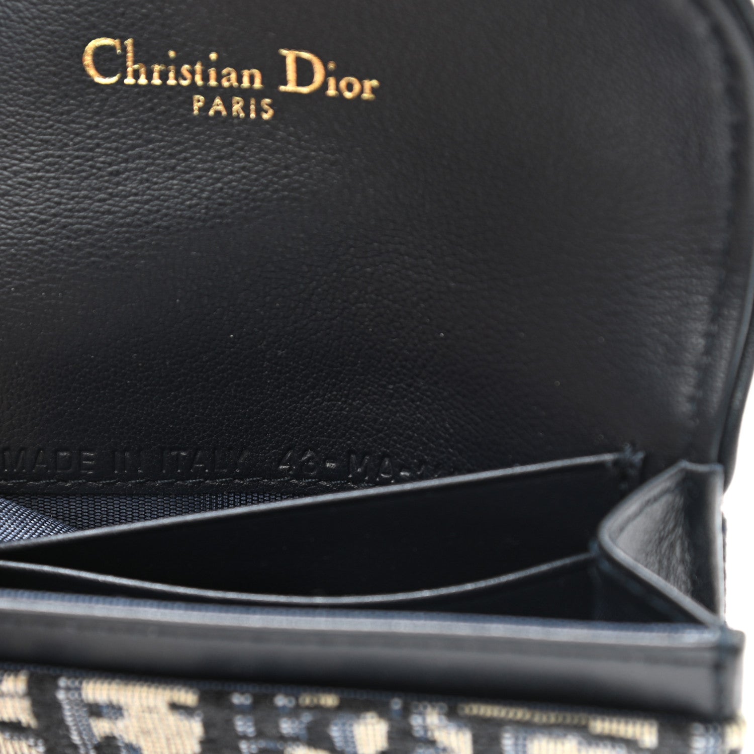 Christian Dior Oblique Saddle Card Holder Blue 7 of 7