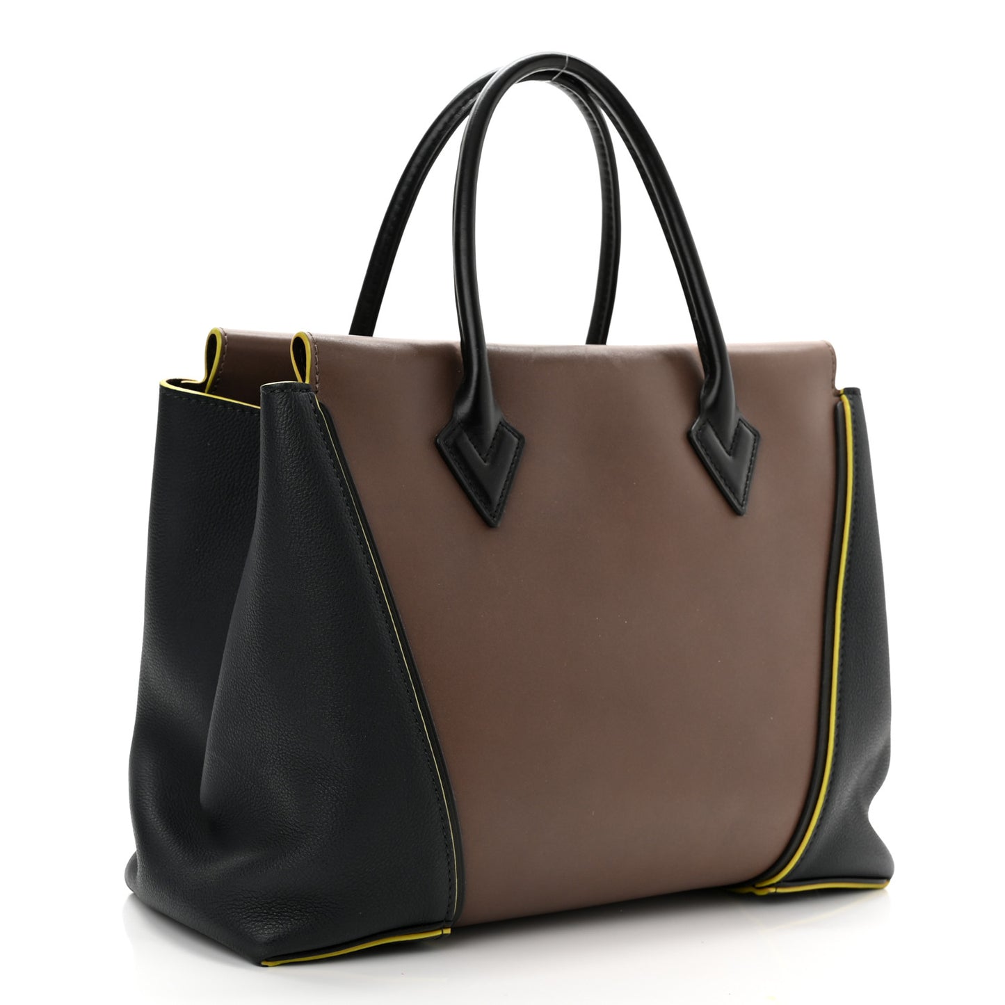 Veau Cachemire Cuir Orfevre Tote W PM Gris Neon