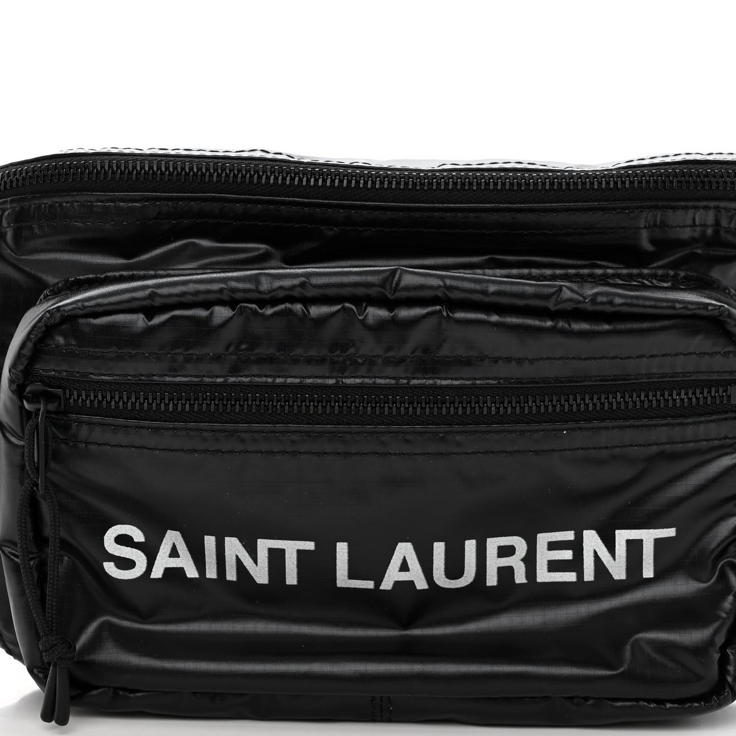 SAINT LAURENT Nylon Logo Nuxx Body Belt Bag Black