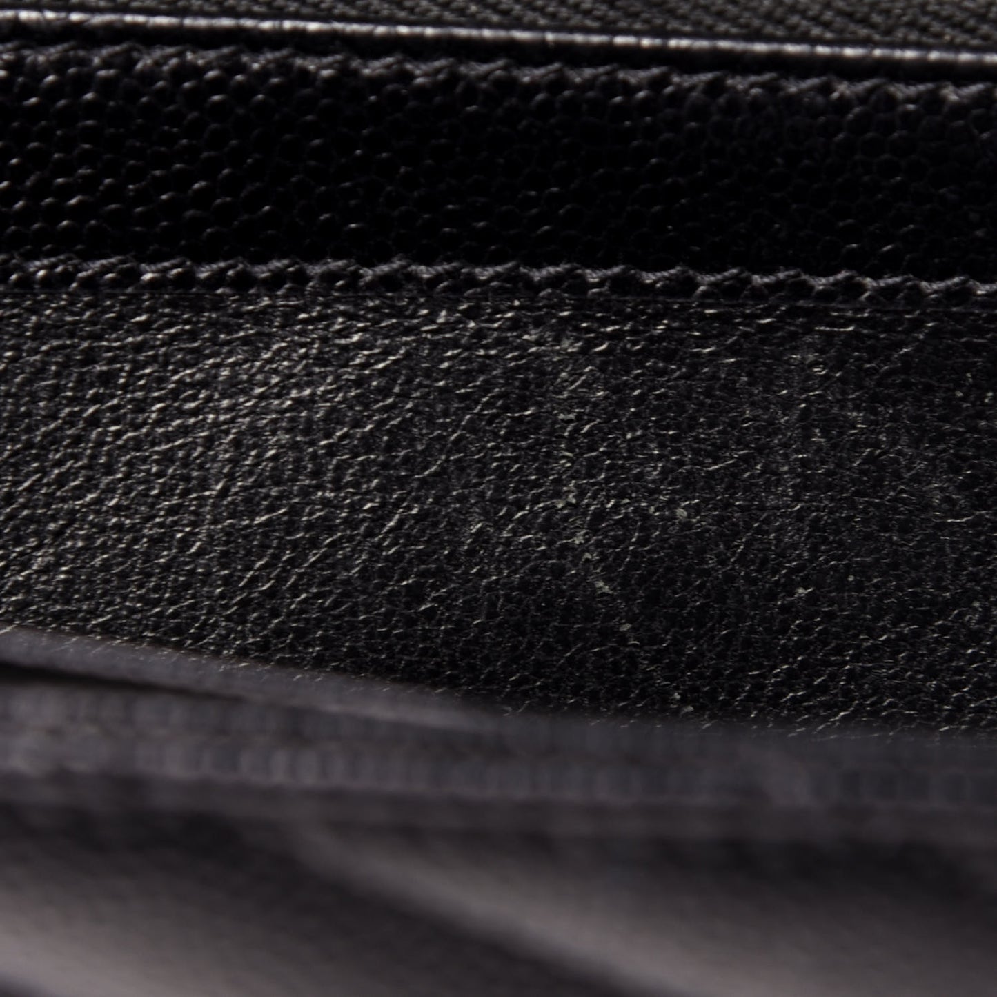 Grain De Poudre Matelasse Chevron Monogram Flap Wallet Black