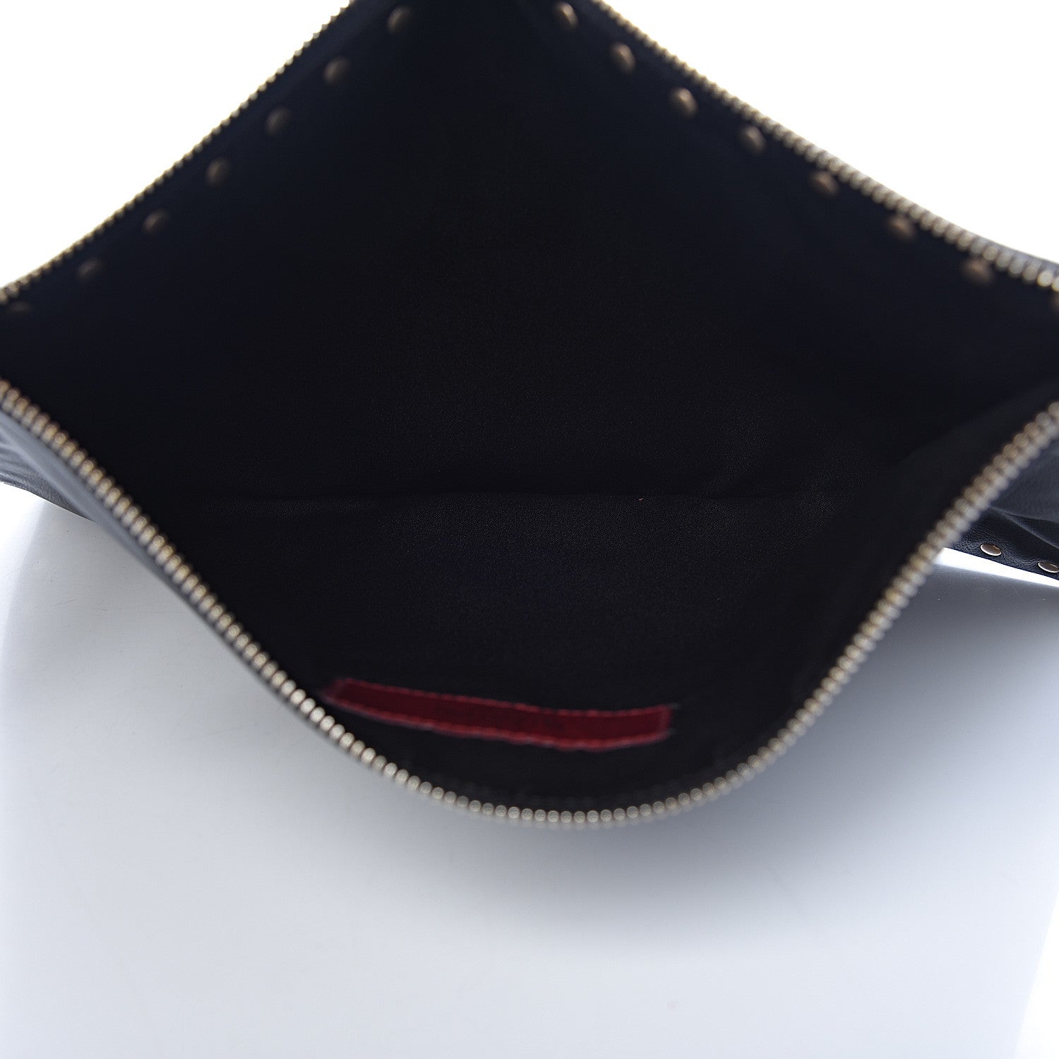 Valentino Garavani Vitello Large Rockstud Zip Pouch Black 5 of 6