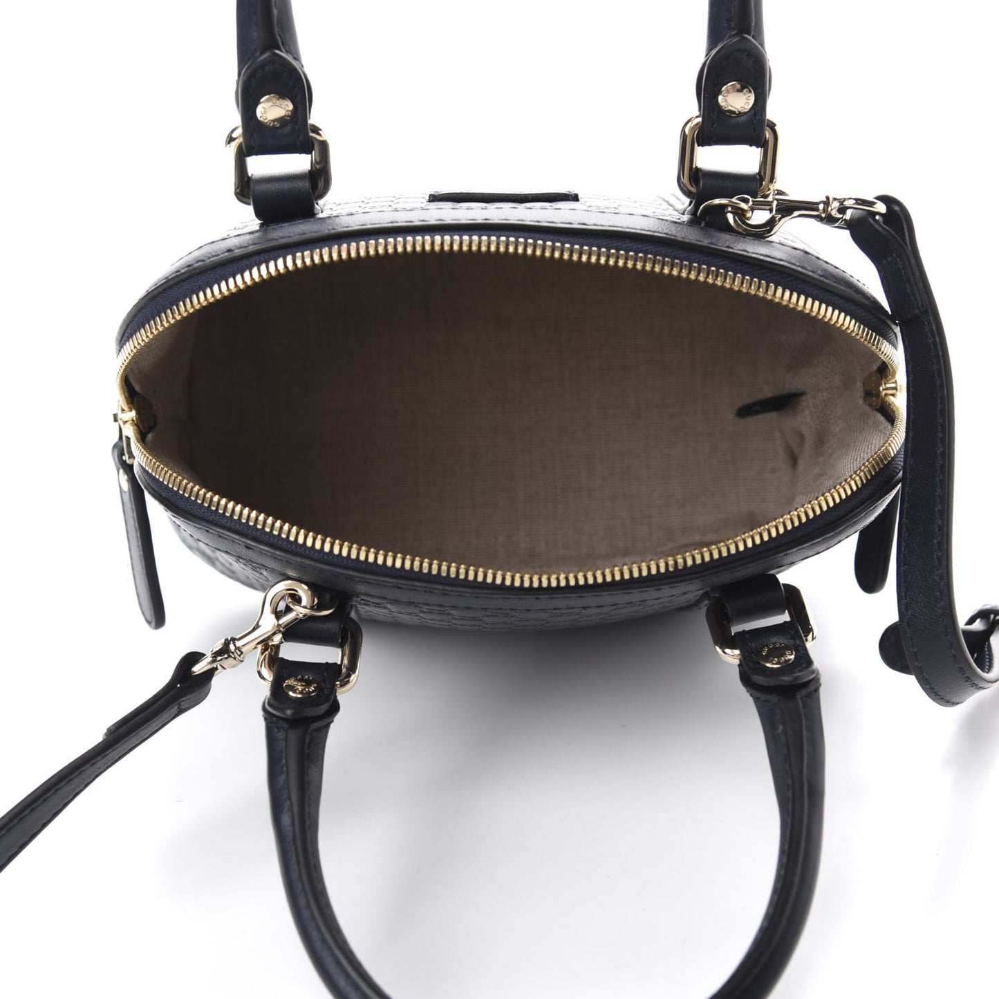 Soft Microguccissima Mini Dome Bag Blue
