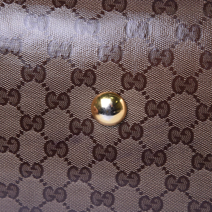 Gucci Crystal Monogram Medium Babouska Shopping Tote Dark Brown 13 of 21