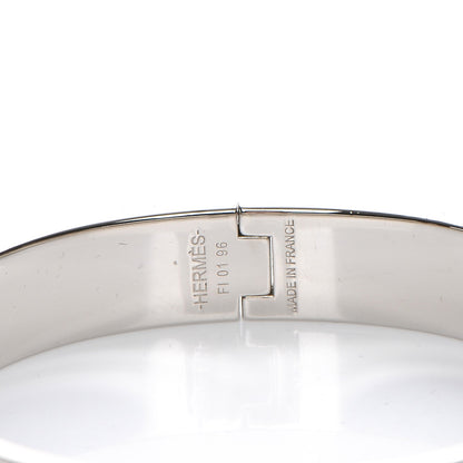 Hermes Enamel Narrow Clic Clac H Bracelet GM White 3 of 5