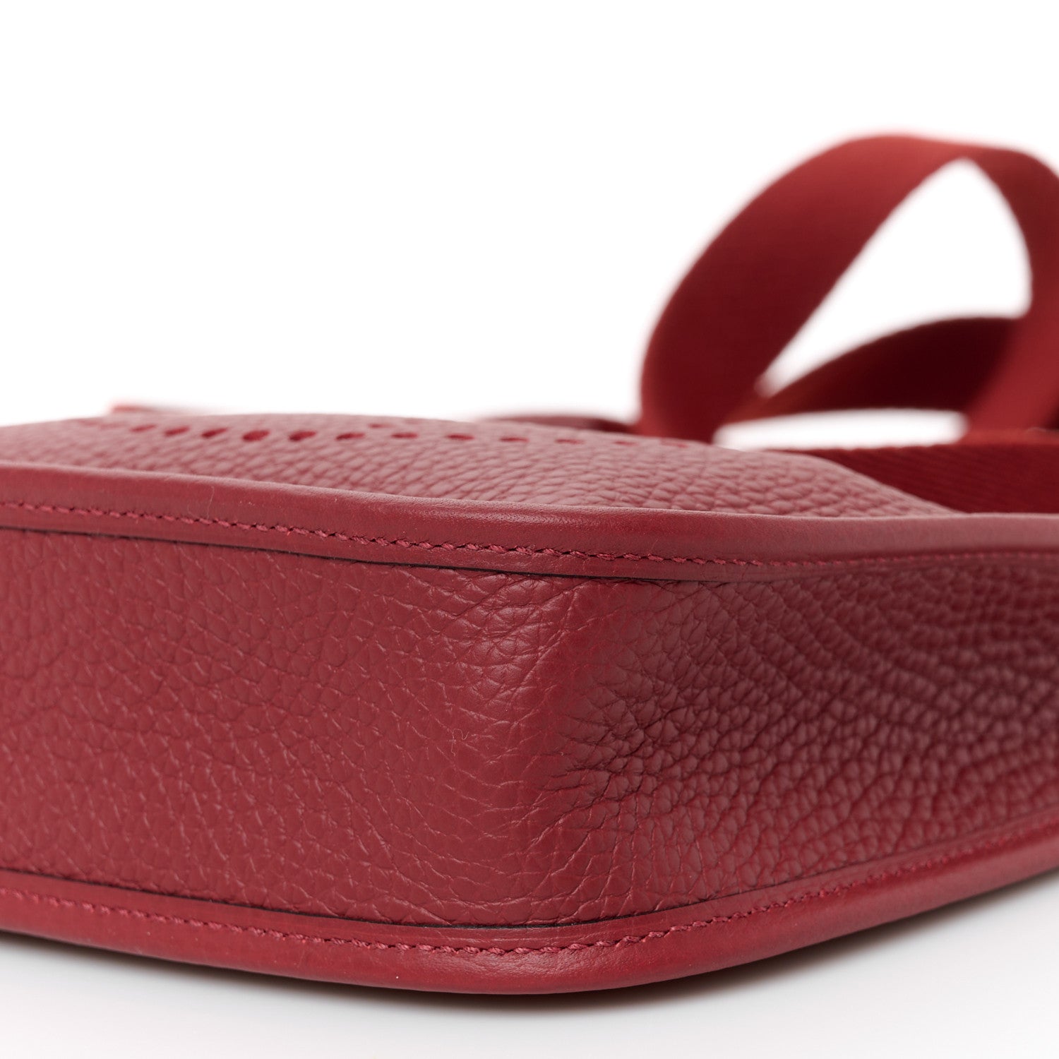 Hermes Taurillon Clemence Evelyne TPM Rouge H 10 of 11