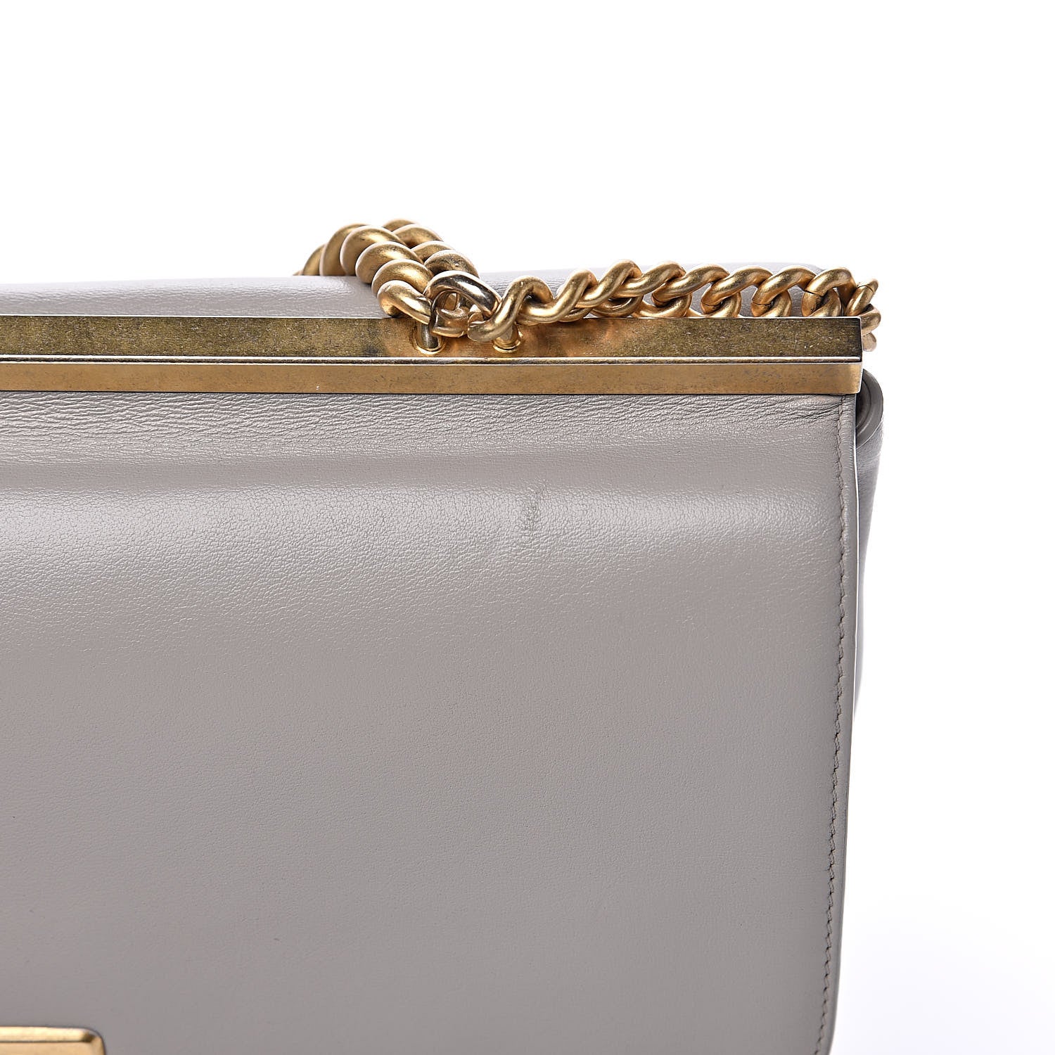 Chanel Lambskin Quilted Medium Coco Lux Flap Grey 10 of 14